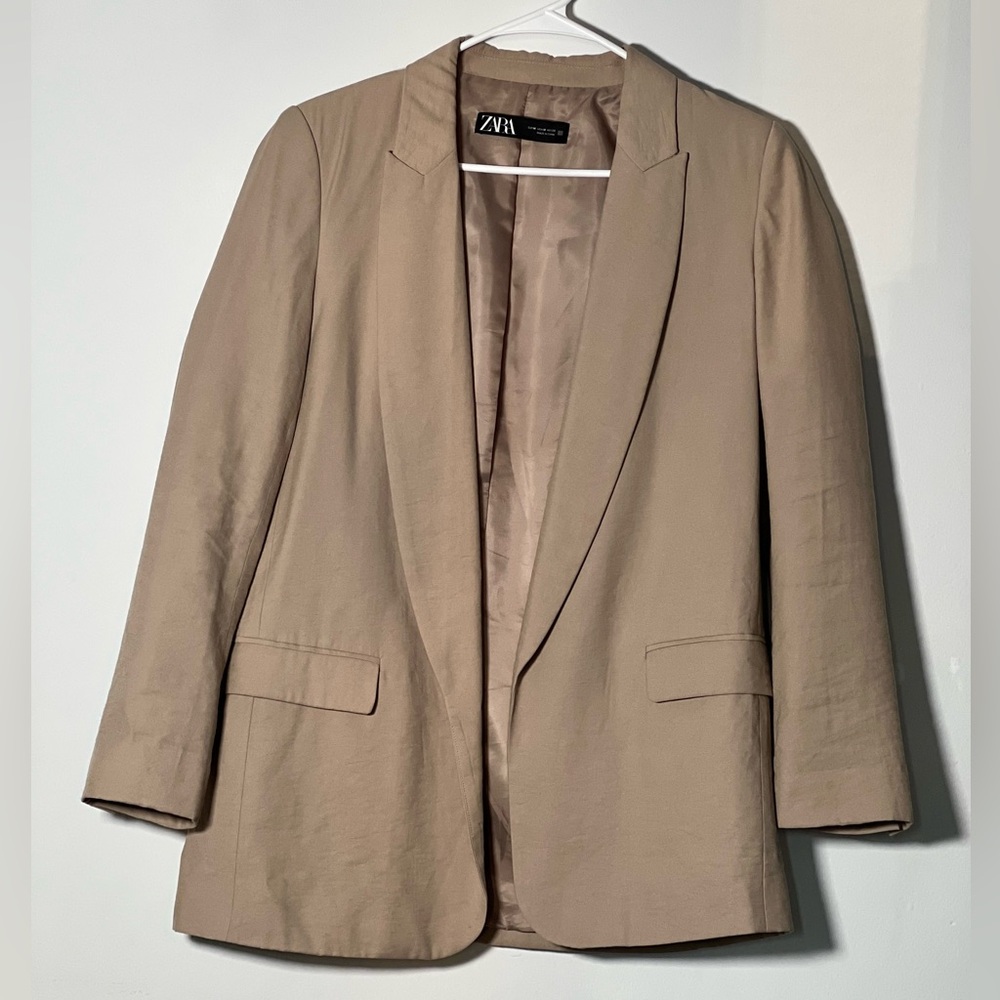 Zara Woman Medium Tan Brown Blazer